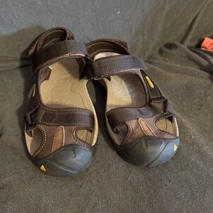 CAMEL CROWN Men's Waterproof Hiking Sandals Closed Toe Shoes Sport Size 12 Brown
